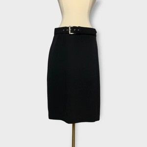 Philosophy by Republic Size 10P Black Belted Pencil Skirt